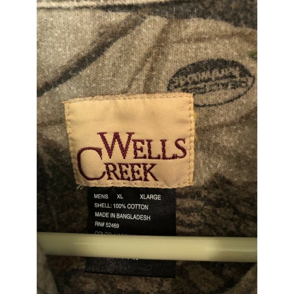 Wells Creek Realtree Hardwoods Camo Button Up Long Sleeve Shirt Men's XL - Picture 3 of 3